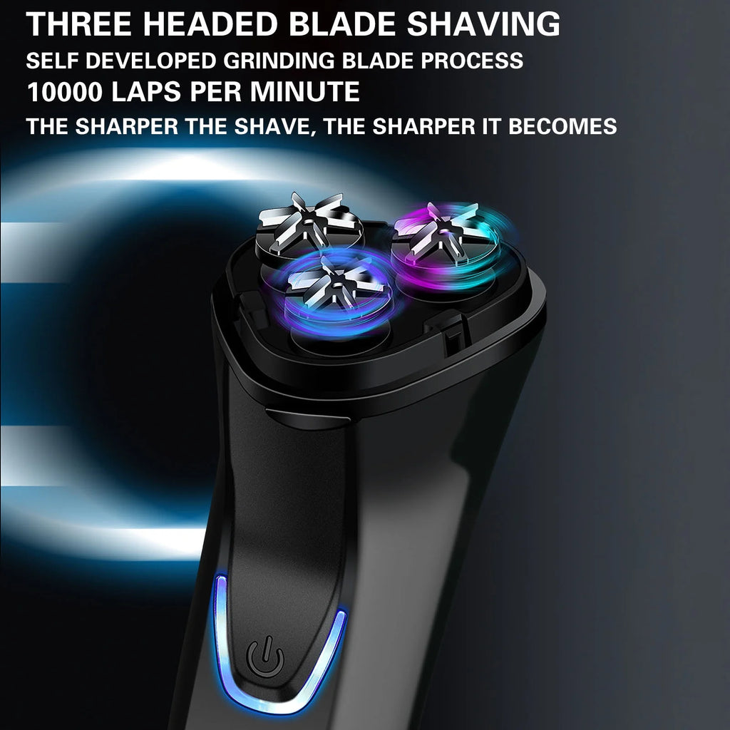 Electric Shaver Rechargeable Three-Head Shaver Men'S Beard, Beauty & Personal Care