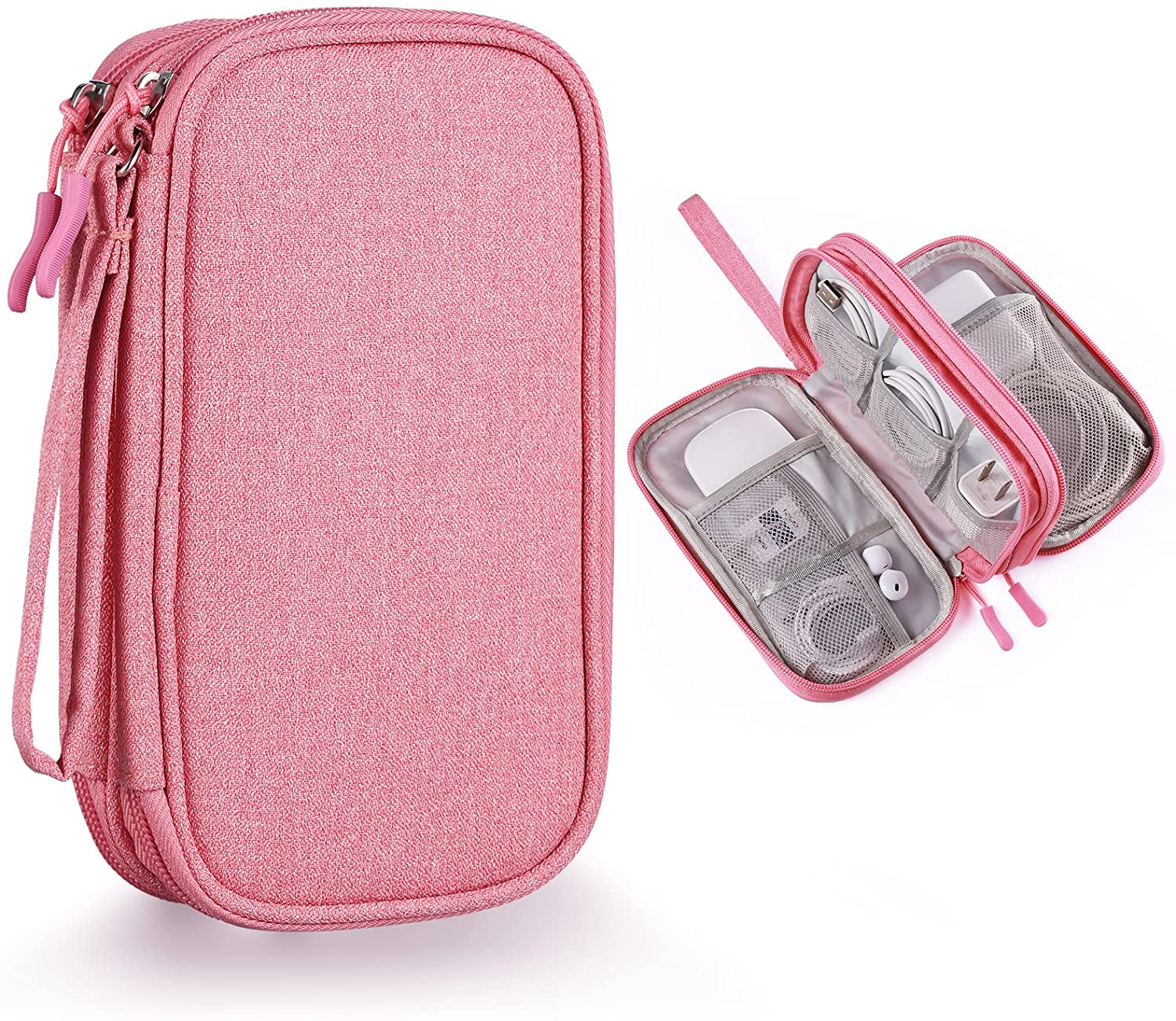 Travel Essentials for Women, Cord Organizer Storage Case Bag for Airplane Accessories & Tech Electronics