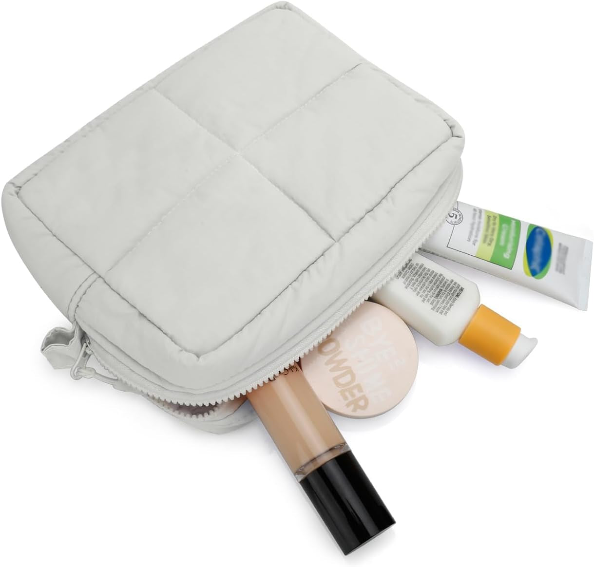 Cute Makeup Bag for Women, Quilted Cosmetic Bag Make up 