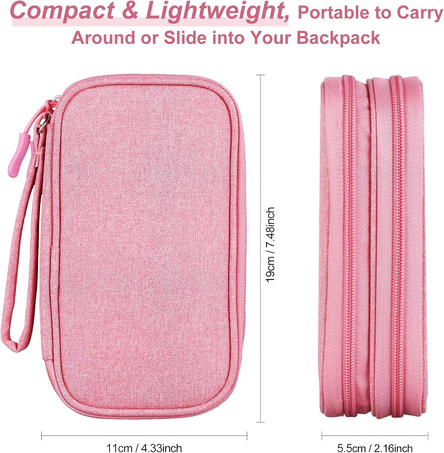Travel Essentials for Women, Cord Organizer Storage Case Bag for Airplane Accessories & Tech Electronics