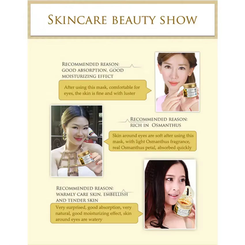 BIOAQUA 80 Pcs/ Bottle Gold Collagen Gel Osmanthus Eye Mask Women Whey Protein Face Care Sleep Patches Health Mascaras