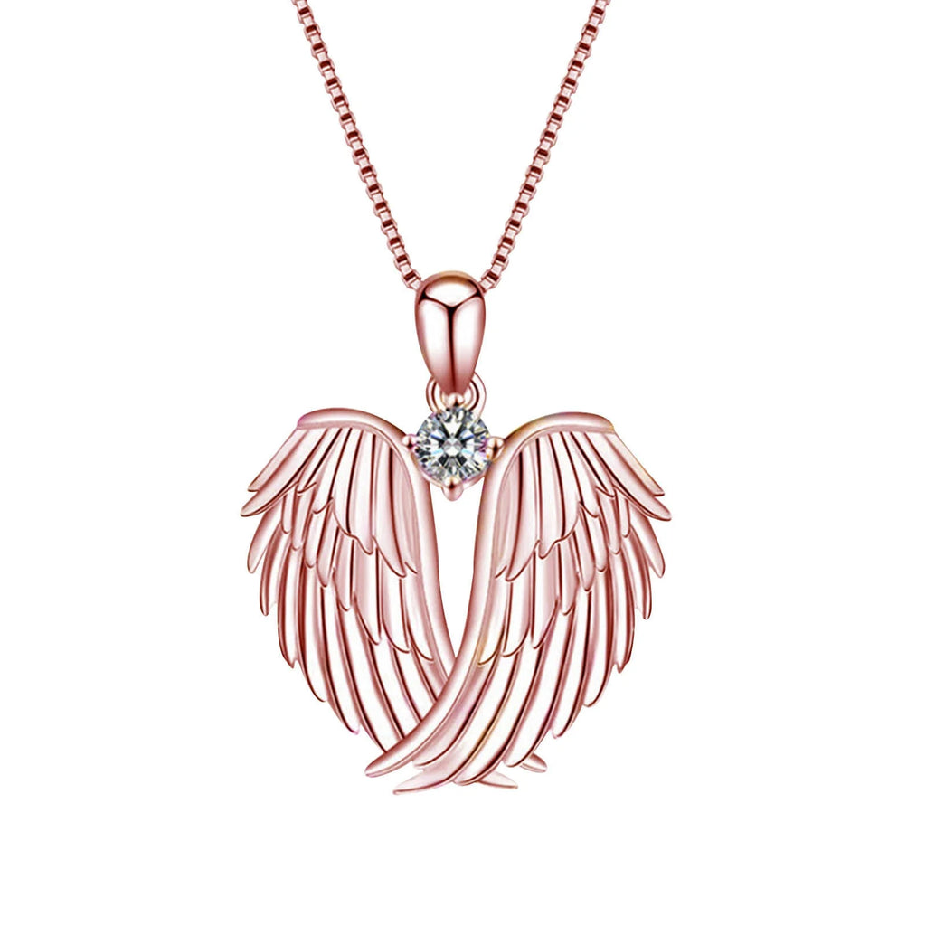 Jewelry on Clearance！Necklaces for Women Angel Wings Necklace 925 Silver 