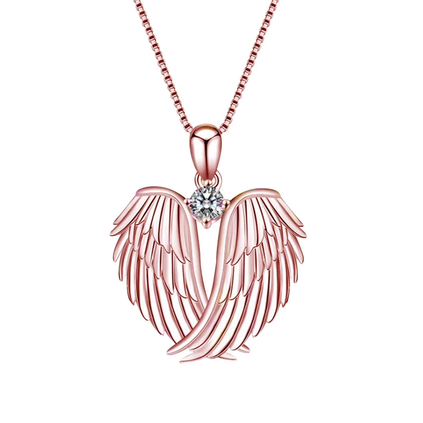 Jewelry on Clearance！Necklaces for Women Angel Wings Necklace 925 Silver 